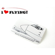 I Love Flying|Pilot and Puppy Cockpit Bus Card Sticker ID Card Meal Card Sticker FLIGHT CREW