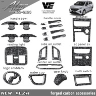 Vemart new perodua Alza 2022-2024 car forged Carbon interior exterior accessories alza baru