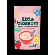 Little Blossom Organic Brown Rice Cereal organic Banana & Strawberry baby led weaning food breakfast