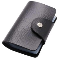 24-Slot Card Wallet, Credit Card Case, ATM Card Holder, ID Card Holder - Black