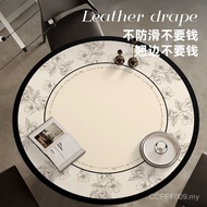 French Style Coffee Table Oil-Proof Anti-Scalding Black Table Waterproof Heat-Insulating Round Table