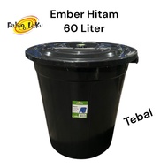 Black Bucket + Lid 60 Liter Thick Quality Catfish cultivation bucket/ jumbo bucket