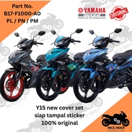 Yamaha Y15ZR new coverset with stripe set latest terbaru 2024 100% original B17-F1000-A0-PL/PM