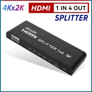 4K HDMI Splitter 1x4 HDMI Distributor 1 in 4 Out 4K 30Hz Multi Monitor Mirror Display For CCTV TV Monitor DLP Xbox PS4 PC Laptop