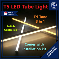 🇸🇬 T5 Triple Tone LED Light Tube 3-in-1 24W | Tri Color White Warm Mood Lighting Switch Control Adju