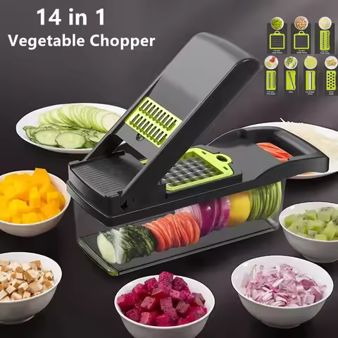 Multifunctional Vegetable Chopper Handle Food Grate Food Chopper Vegetable Slicer Dicer Cut Kitchen 