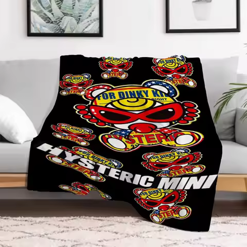 Japan Fashion Hysteric Mini Throw Downy Summer Blanket Fluffy Camping Chair Catnap Throws for Lounge