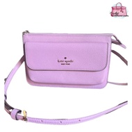 (CHAT BEFORE PURCHASE)BRAND NEW AUTHENTIC KATE SPADE WOMEN LEILA HANDBAG SMALL FLAP CROSSBODY BAG K8284 QUARTZ PINK