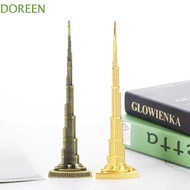 DOREEN Burj Khalifa Tower Statue, Kawaii Mini Alloy Burj Khalifa Tower Figurine, Tourist Souvenirs C