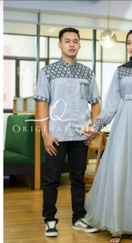 batik coupel gamis kombinasi gamis modern couple gamis syari couple brokat  couple pasangan couple keluarga couple lebaran couple terbaru