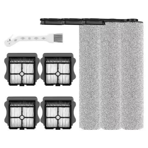 3 Roller Brushes+4 HEPA Filters+1 Cleaning Brush For Tineco Floor ONE S5 & Floor ONE S5 Pro 2 Cordle