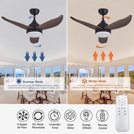 DC Motor Ceiling Fan Ceiling Fan With Light 3 Tone LED Light Kit And Ceiling Fan Remote[FREE INSTALL