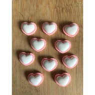 RM2.00/10 keping : RS-803+- Resin- Love- Heart  - 1.7 cm x 2 cm