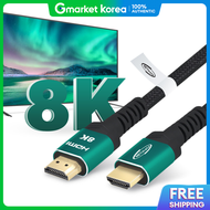 สาย HDMI 8K 2.1v ความละเอยดสงพเศษ 7 เมตร รองรบ eARC HDR VRR ALLM สำหรบเชอมตอคอมพวเตอร จอภาพค