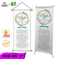 Bunting banner perkahwinan High quality printing - Kod BK 17