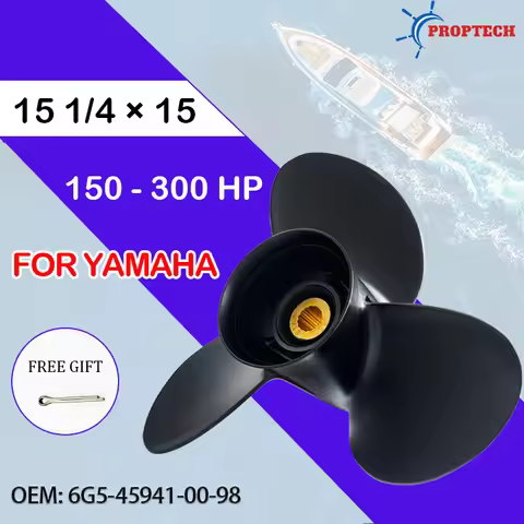 Outboard Propeller For Yamaha 150-300hp 15 1/4*15 Boat Motor Aluminum Alloy Screw 3 Blade 15 Spline 