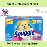 Snuggle Plus SuperFresh Fabric Softener 200 Dryer Sheets