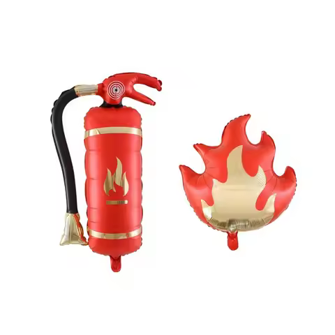 New Matt Fire Protection Theme Balloon Fire Truck Aircraft Traffic Cone Axe Extinguisher Balloon Boy