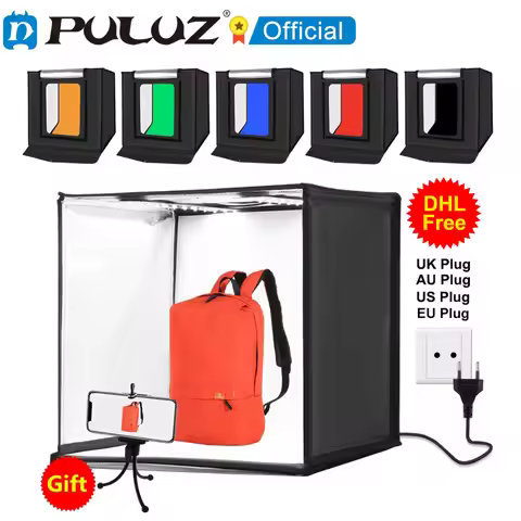 PULUZ 60x60 Photo Studio Light Box Photography Studio Shooting Light Tent Box 6 Colors Backgrounds T