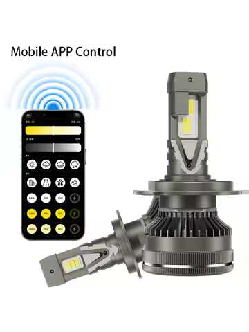 Latest Smart Car H7 H4 LED Headlight 3000K To 6500K App Control Color H11 H8 H9 H1 H3 9005 HB3 9006 