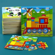 5 9-piece wooden puzzles for children