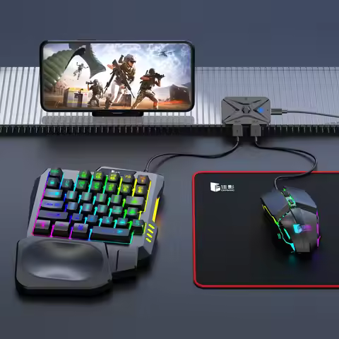 Mobile Games Converter Kit Mobilador Kit Gaming Keyboard Mouse M1 Pro+ 5 In 1 Combo Bluetooth Connec