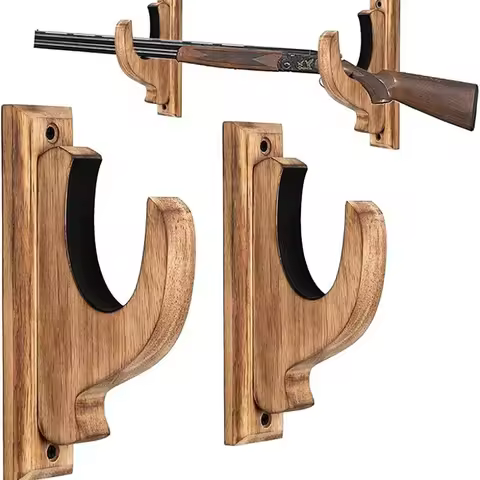 2/4Pcs Wall Mounted Wood Hunting Guns Rifle Brackets Display Retro Sword Bow Display Stand for Glock
