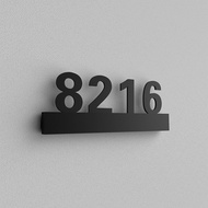 House Number Plate Acrylic 3D Hollow Black Entrance Decoration Door Number Signage Customised Unit S
