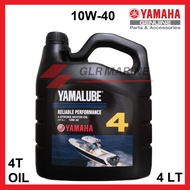 10W-40 YAMAHA YAMALUBE 4T 4 STROKE 4LT OUTBOARD OIL MINYAK 10W40 YAMAHA 4T MINYAK SELENDAR ENJIN SAN