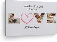 Custom Photo Print Canvas Print with Your Photos Personalized Photo Upload 3 Images Collage Picture 