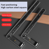 Multi Functional Right Angle Ruler 45/90 Degree Hole Angle Ruler Positioning Marking Angle Ruler Woo