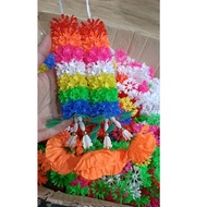 7-Color Plastic Garland For Making Merit Worshiping The Gods Length 22 Cm.