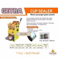 MESIN Getra SC-D8 Cup Sealer Machine, glass drink sealing tool, bonus plastic 1 roll