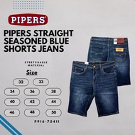 Original Pipers Straight Stretchable Denim Blue Jeans Short Pants P916-75411