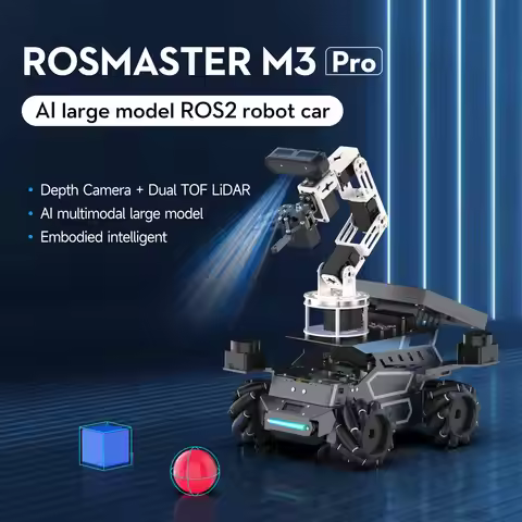 Yahboom ROSMASTER M3 PRO AI Large Model ROS2 3D Depth Vision Smart Car Dual LiDAR SLAM Mapping Navig