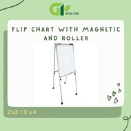 FLIP CHART WITH MAGNETIC AND ROLLER