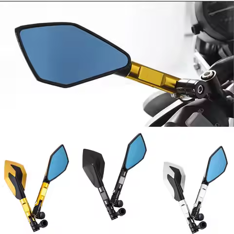 Universal Motorcycle Short Rod Rearview Mirror For YAMAHA YS 150 TMAX 530 TDM 850 FZ6N MT10 C8 NMAX 
