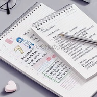 A5 B5 PP Cover Notebook Upflip Coil Grid Line Notebook