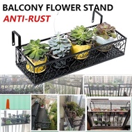 Plant Rack Iron Art Flower Rack Balcony Railing Plant Stand Hang Flower Stand D443