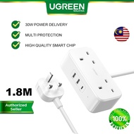 UGREEN 30W PD Charger Plug Extension 2A1C socket USB Multi function Fast Charge Adapter Power Delivery Quick Charge Cable USB C Type C Samsung Galaxy S23 Ultra Laptop Dell Huawei Asus PC iPhone 15 Pro Max Macbook Xiaomi Switch