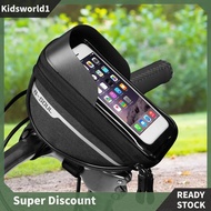 [kidsworld1.sg] HOT! 2 Types Bicycle Front Frame Touch Screen Waterproof Phone Bag MTB Top Tube Pannier Saddle Bag Seat Bicycle Tail Bag Bicycle Bell