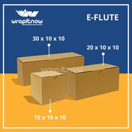 4psy- (20 Pcs) Eflute Die Cut Cardboard 10X10X10 20X10X10 30X10X10 Packing Box Online Shop Box