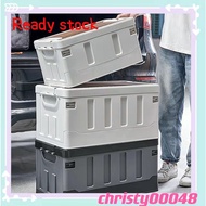 35L/70L Outdoor Foldable Storage Box stackable storage box plastic Wooden Lid storage box Home Box C