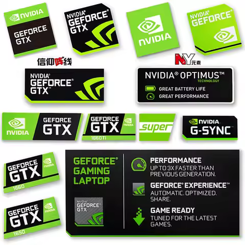 GTX1660ti 1650 GEFORCE QUADRO graphics card notebook sticker computer desktop label