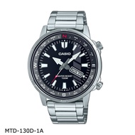 นาฬิกาข้อมือ ผู้ชาย Casio Standard Men MTD-130D Series สายแสตนเลส MTD-130D-1A MTD-130D-1A MTD-130D-1