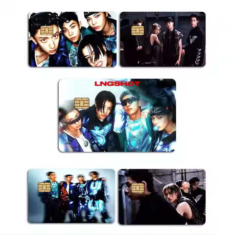 LNGSHOT Hip-hop Credit Card Skin Stickers for VISA Bank Card Transportation Card Waterproof Sticker