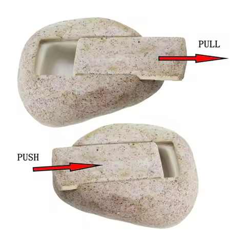 Realistic Stone Key Safe Fake Stone Key Holder Secret Compartment Safe Outdoor Garden Key Storage Bo