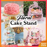Floral Cake Stand Picnic Sandwich Stand Cupcake Dessert Stand Table Decoration Birthday Party Cake S