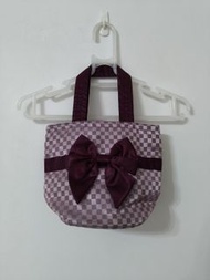 Naraya紫色雙色棋盤格泰國曼谷包水桶包手提包