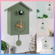 Cuckoo Clock with Chimer Minimalist Cuckoo Sound Clock with Pendulum Delicate Cuckoo Clock Bird House Battery Powered  SHOPCYC8281